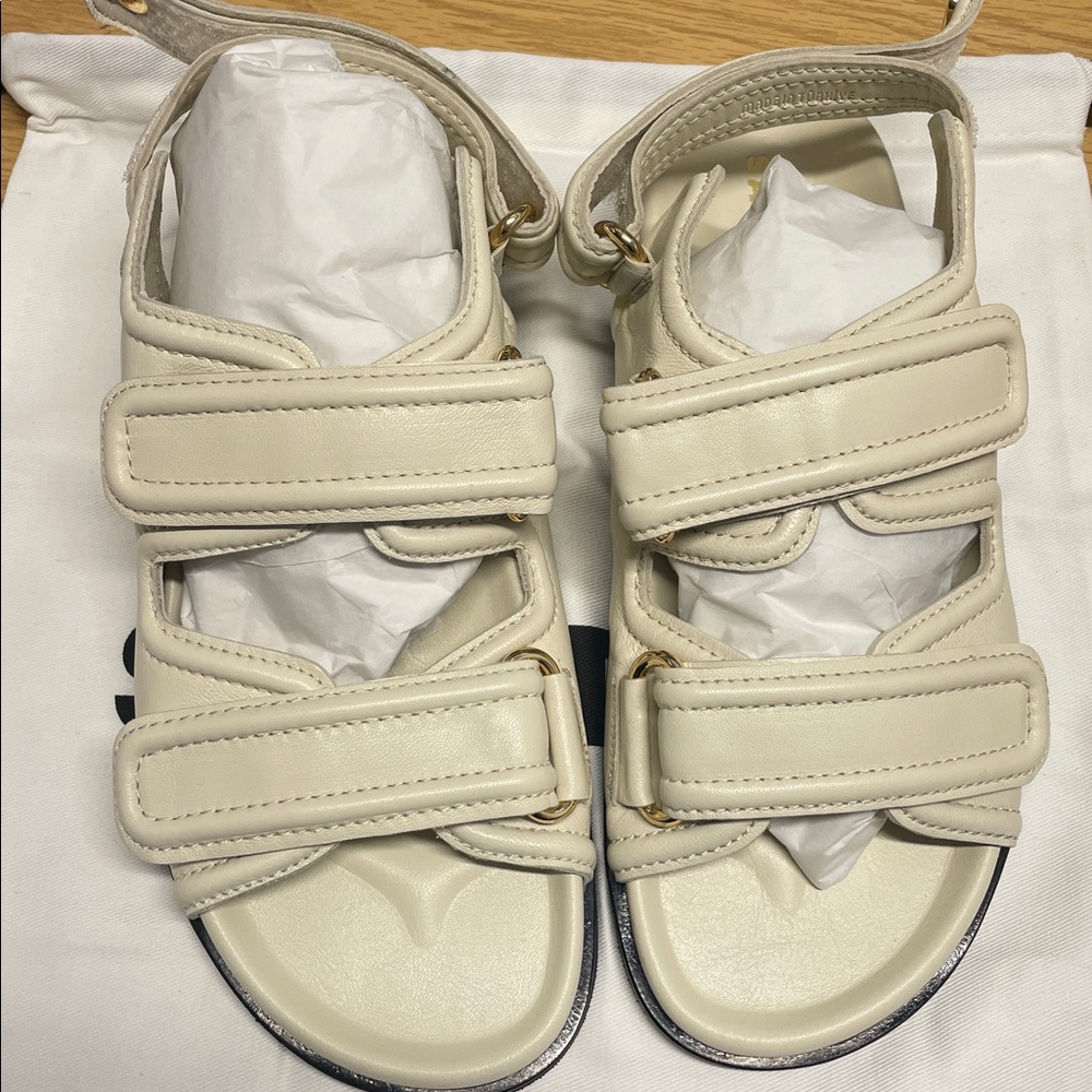Klea PLAIN LEATHER LAMBSKIN SANDALS - Picture 6 of 7
